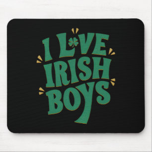 Tapis De Souris J'aime les garçons irlandais J'adore les garçons i