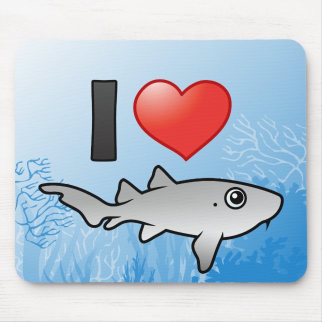 Tapis De Souris J'aime les requins infirmières (Devant)