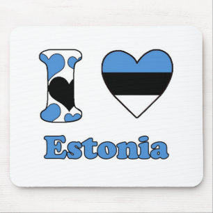Tapis De Souris J'aime l'Estonie