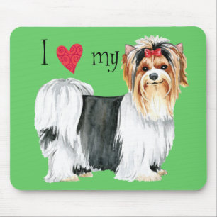Tapis De Souris J'aime ma Biewer Terrier