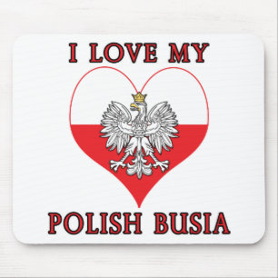 Tapis De Souris J'Aime Ma Busia Polonaise