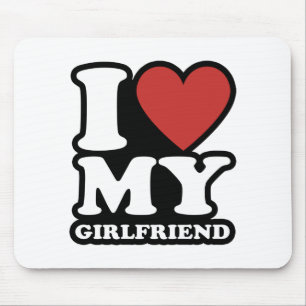 Tapis De Souris J'aime ma petite amie, j'aime mon gf, j'aime mon g