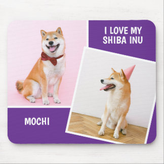 Tapis De Souris J'Aime Ma Shiba Inu Deux Photo