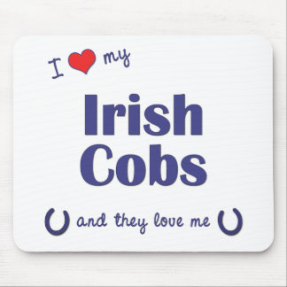 Tapis De Souris J'aime mes épis irlandais (les chevaux multiples)