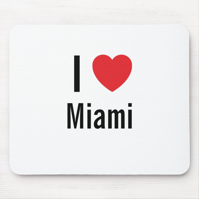 Tapis De Souris J'aime Miami (Devant)