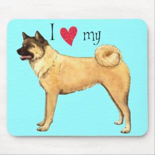 Tapis De Souris J'aime mon Akita
