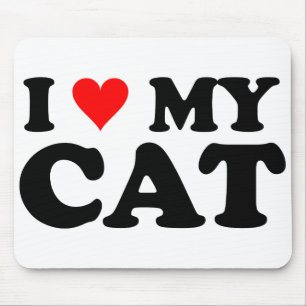 Tapis De Souris J'Aime Mon Chat