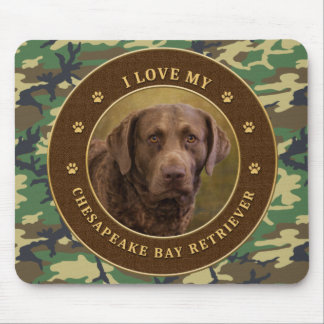 Tapis De Souris J'Aime Mon Chesapeake Bay Retriever Cammo Souris P