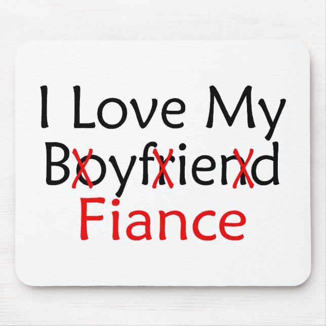 Tapis De Souris J'aime mon fiancé (Devant)
