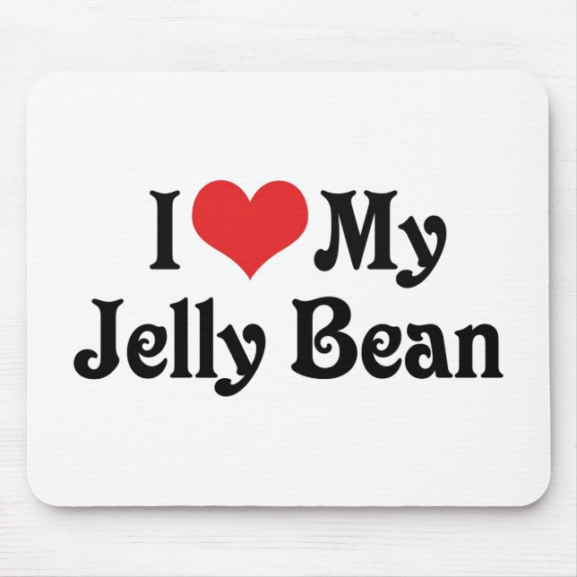 Tapis De Souris J'Aime Mon Jelly Bean (Devant)
