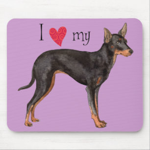 Tapis De Souris J'aime mon jouet Manchester Terrier