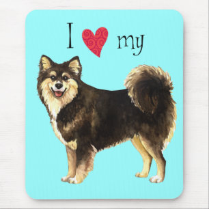 Tapis De Souris J'aime mon Lapphund finlandais
