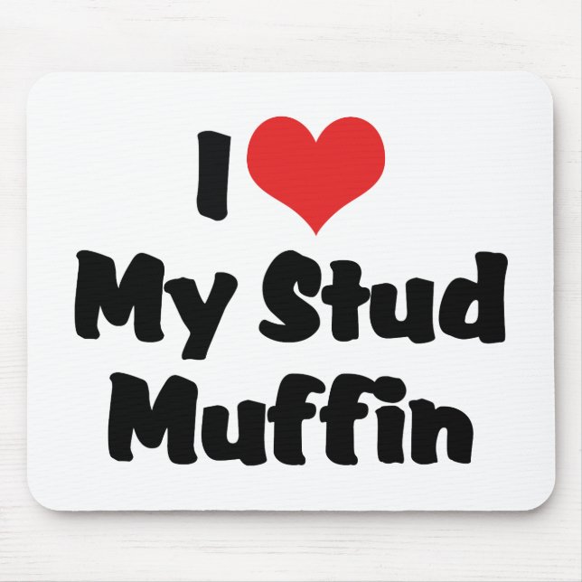 Tapis De Souris J'Aime Mon Muffin Stud (Devant)