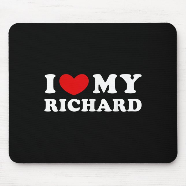 Tapis De Souris J'Aime Mon Richard, J'Aime Mon Richard (Devant)