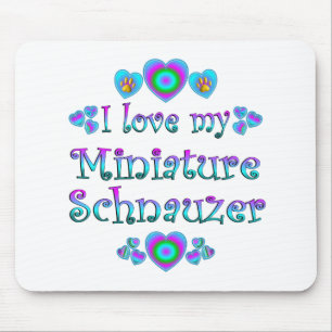 Tapis De Souris J'aime mon Schnauzer miniature