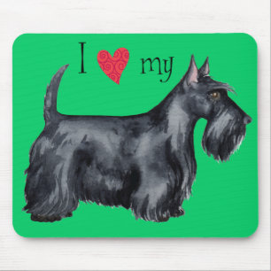 Tapis De Souris J'aime mon Scottie