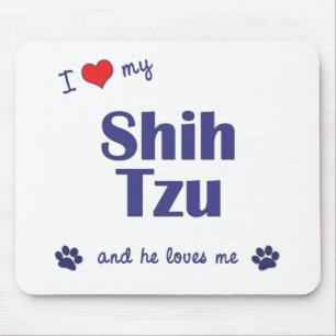 Tapis De Souris J'aime mon Shih Tzu (le chien masculin)
