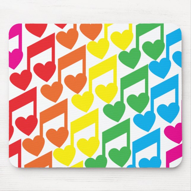Tapis De Souris J'aime Musique Mousepad (Devant)