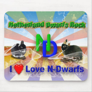 Tapis De Souris J'aime Netherland Dwarf Bunnies