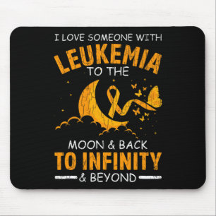 Tapis De Souris J'Aime Quelqu'Un Avec La Leucémie Joyeuse Sensibil