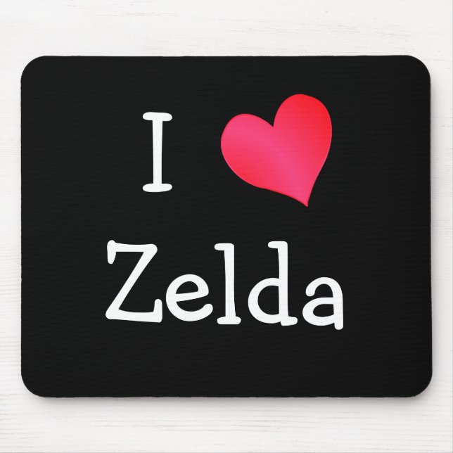 Tapis De Souris J'aime Zelda (Devant)
