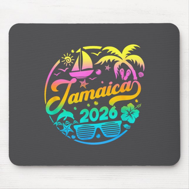 Tapis De Souris Jamaica 2026 Family Vacation Beach Matching Group  (Devant)
