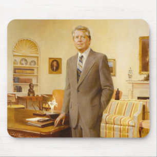 Tapis De Souris James Carter Portrait présidentiel de la Maison-Bl
