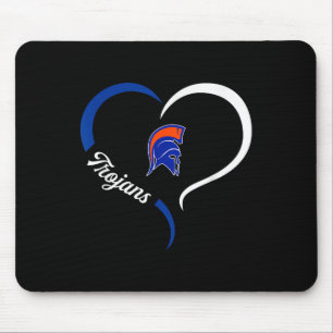 Tapis De Souris James Island Charter Trojans Logo Demi Coeur Sloga