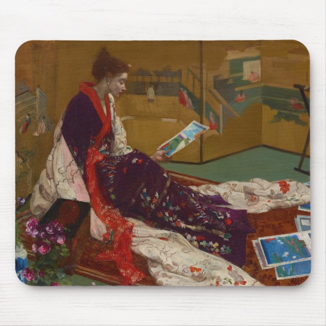 Tapis De Souris James Whistler - Caprice en violet et or (Devant)