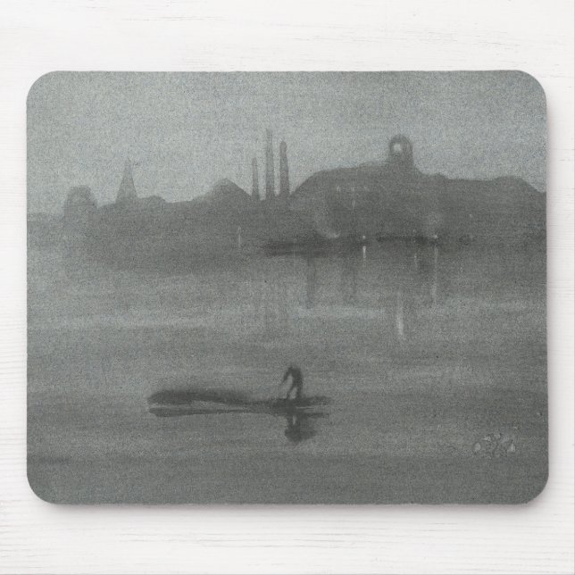 Tapis De Souris James Whistler - Nocturne : La Tamise à Battersea (Devant)