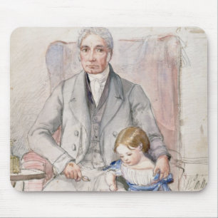 Tapis De Souris James Wyatt avec son Grandaughter Mary, le Chi le