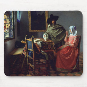 Tapis De Souris Janv. Vermeer - le verre de vin