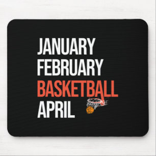 Tapis De Souris Janvier Février Basket-ball Avril Mars College