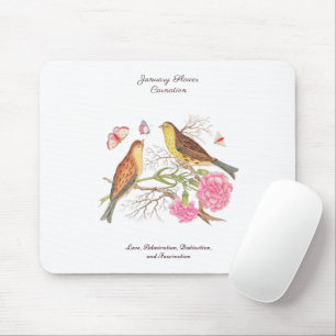 Tapis De Souris Janvier Mois de naissance Fleur Anniversaire Cadea