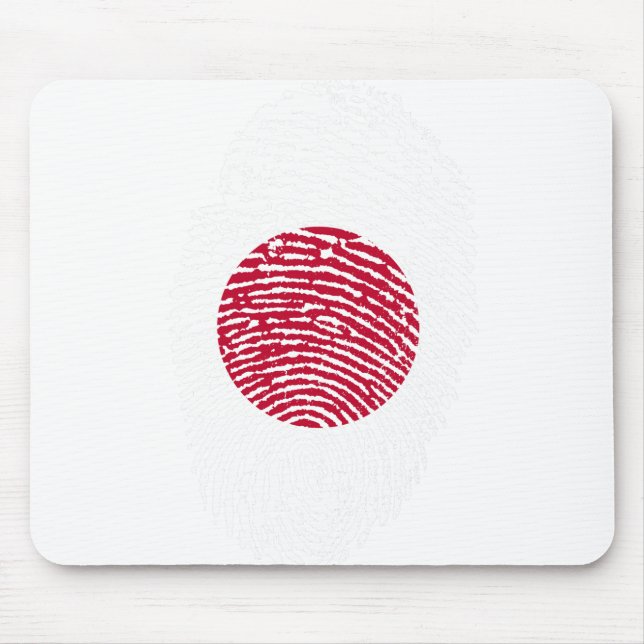 Tapis De Souris Japon Drapeau empreintes digitales Pays Fierté Ide (Devant)