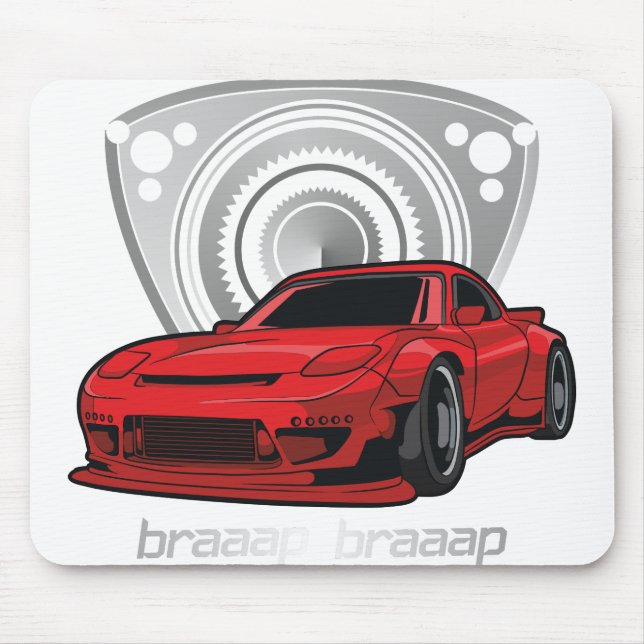 Tapis De Souris Japon Rotary Mazda RX7 BRAAP (Devant)