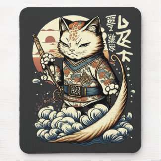Tapis De Souris Japonais Chat Japon Waves kawaii Manga Anime