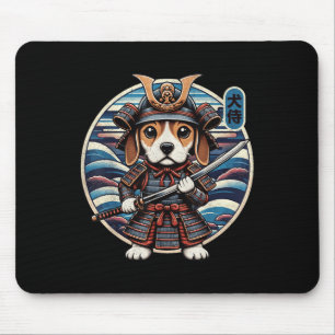 Tapis De Souris Japonais Samurai Chien Tattoo, Beagle Kawaii Ninja