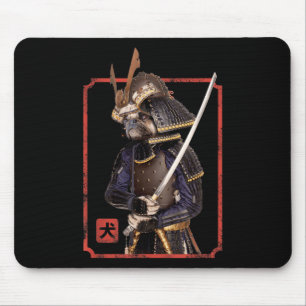 Tapis De Souris Japonais Samurai Ninja Carlin Amoureux des chiens 