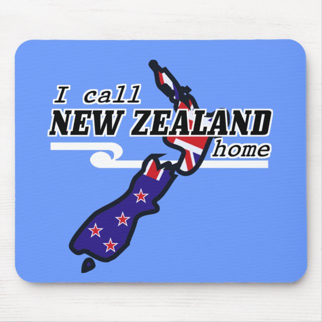 Tapis De Souris J'appelle la Nouvelle Zélande Mousepad à la maison (Devant)