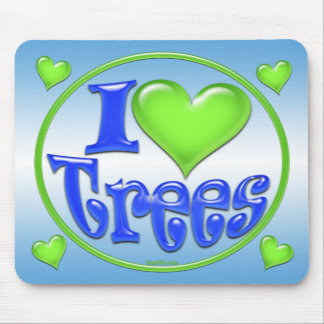 Tapis De Souris J'arbres d'amour Mousepad
