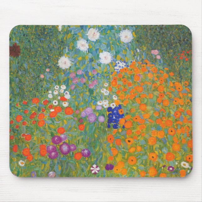 Tapis De Souris Jardin aux fleurs (Gustav Klimt) (Devant)