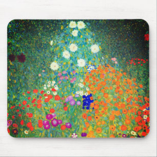 Tapis De Souris Jardin aux fleurs Gustav Klimt