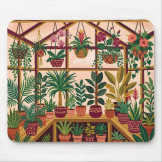 Tapis de souris Jardin botanique Bourgogne or