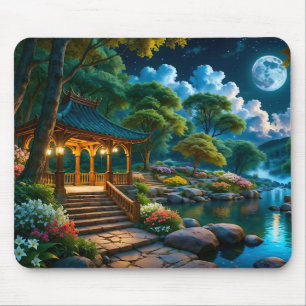 Tapis De Souris Jardin de la souris de nuit calme (1)