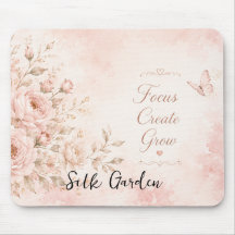 Tapis de souris Jardin de soie rose