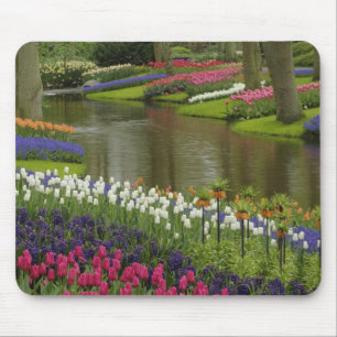 Tapis De Souris Jardin de tulipe et d'hyacinthe, Keukenhof Gardens