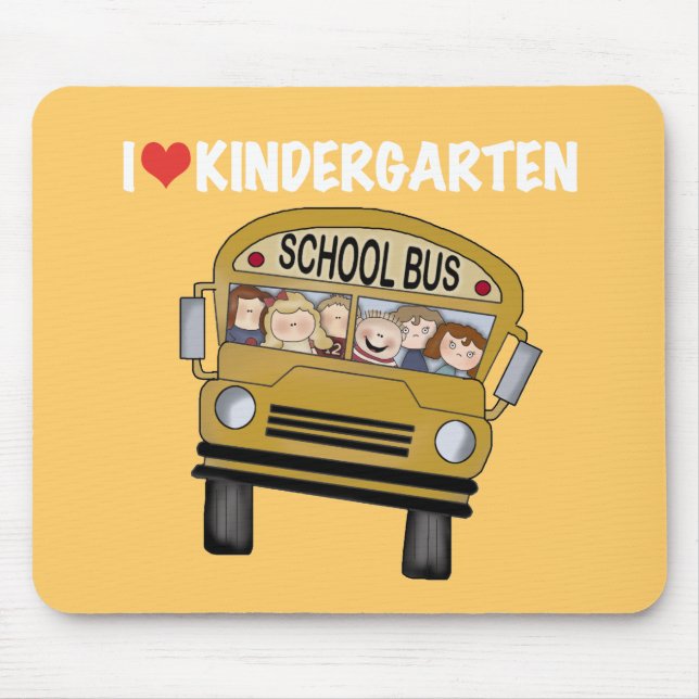 Tapis De Souris Jardin d'enfants d'amour d'autobus scolaire (Devant)