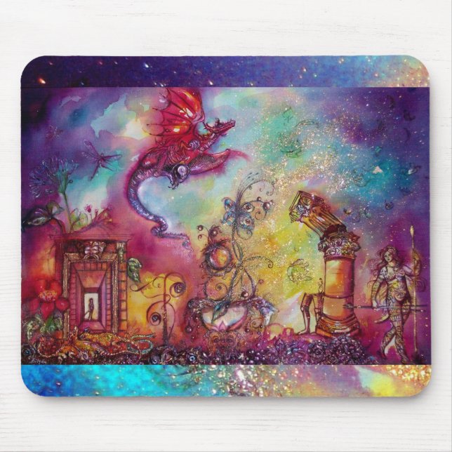 TAPIS DE SOURIS JARDIN DES OMBRES PERDUES - FLYING RED RAGON (Devant)