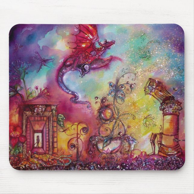 TAPIS DE SOURIS JARDIN DES OMBRES PERDUES - FLYING RED RAGON (Devant)